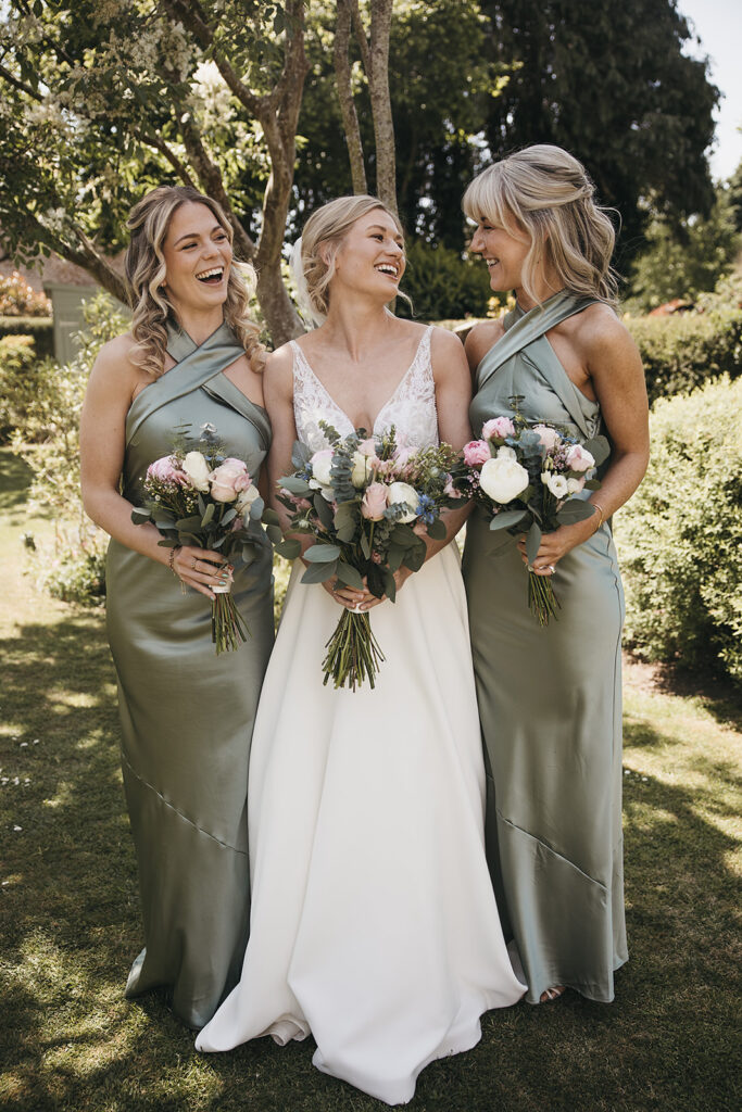 Bride and bridesmaids