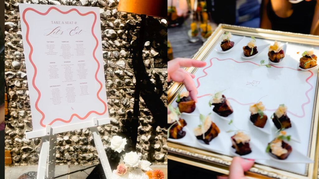 canapes with branding