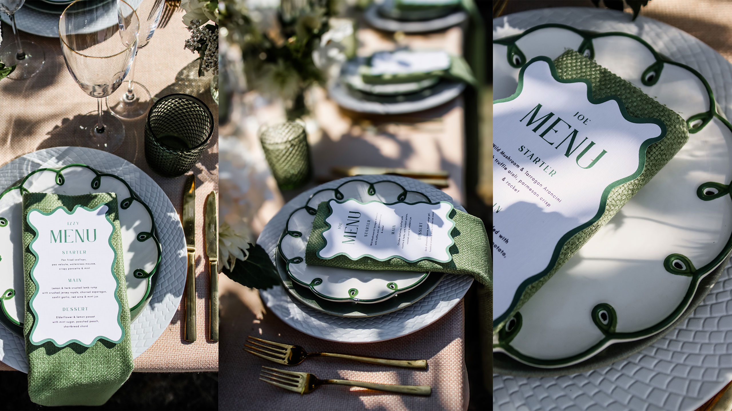 Scallop-Inspired Wedding Tablescape details